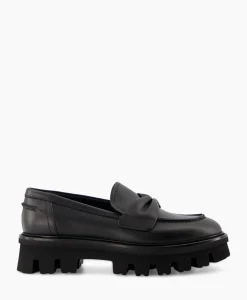 Instappers^Agl Loafer Natalia Moc Zwart