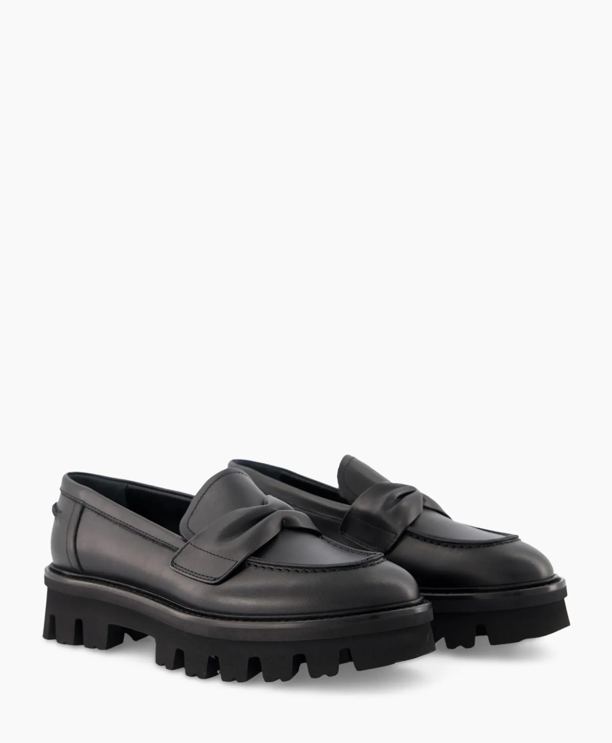 Instappers^Agl Loafer Natalia Moc Zwart