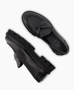 Instappers^Agl Loafer Natalia Moc Zwart