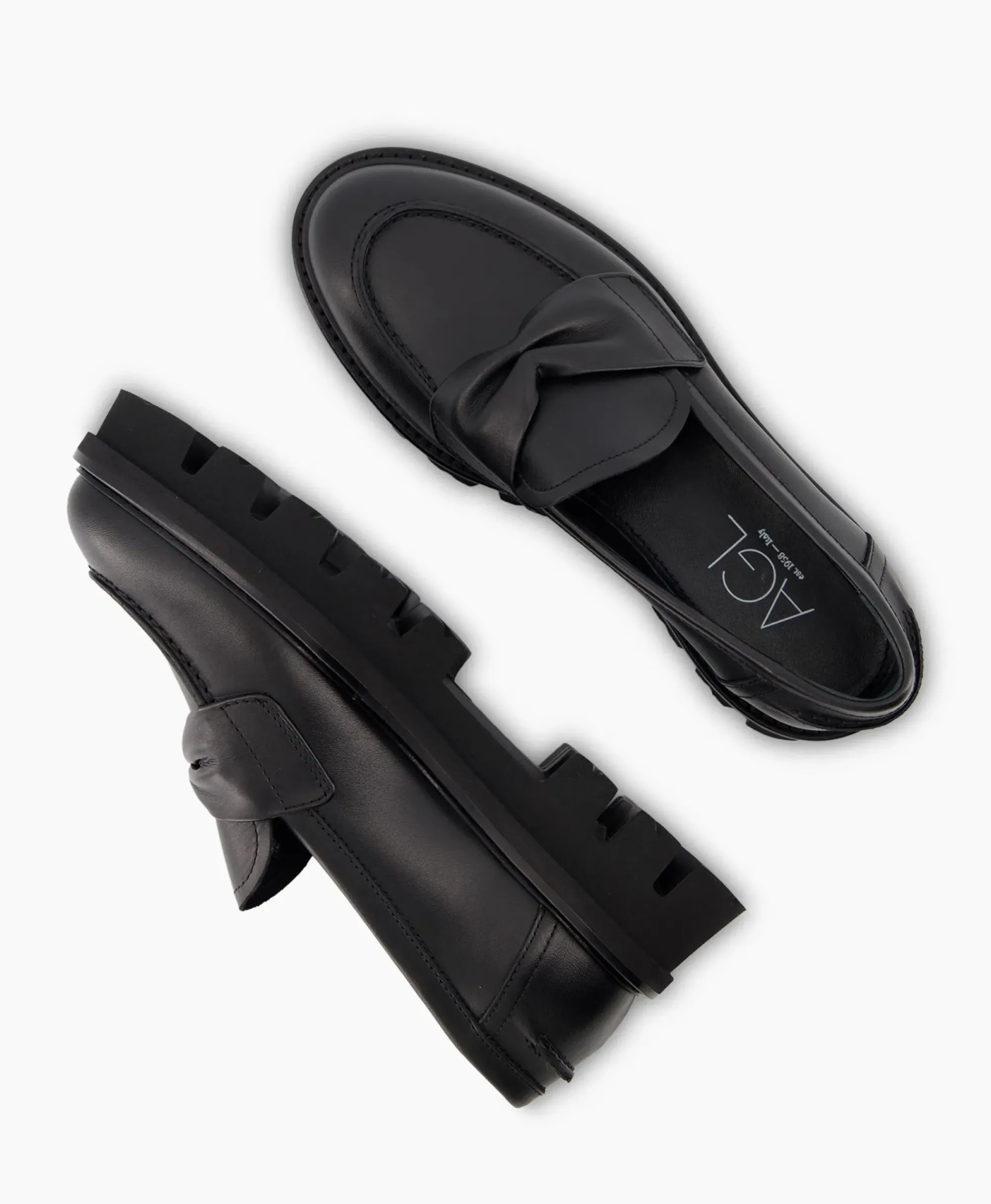 Instappers^Agl Loafer Natalia Moc Zwart