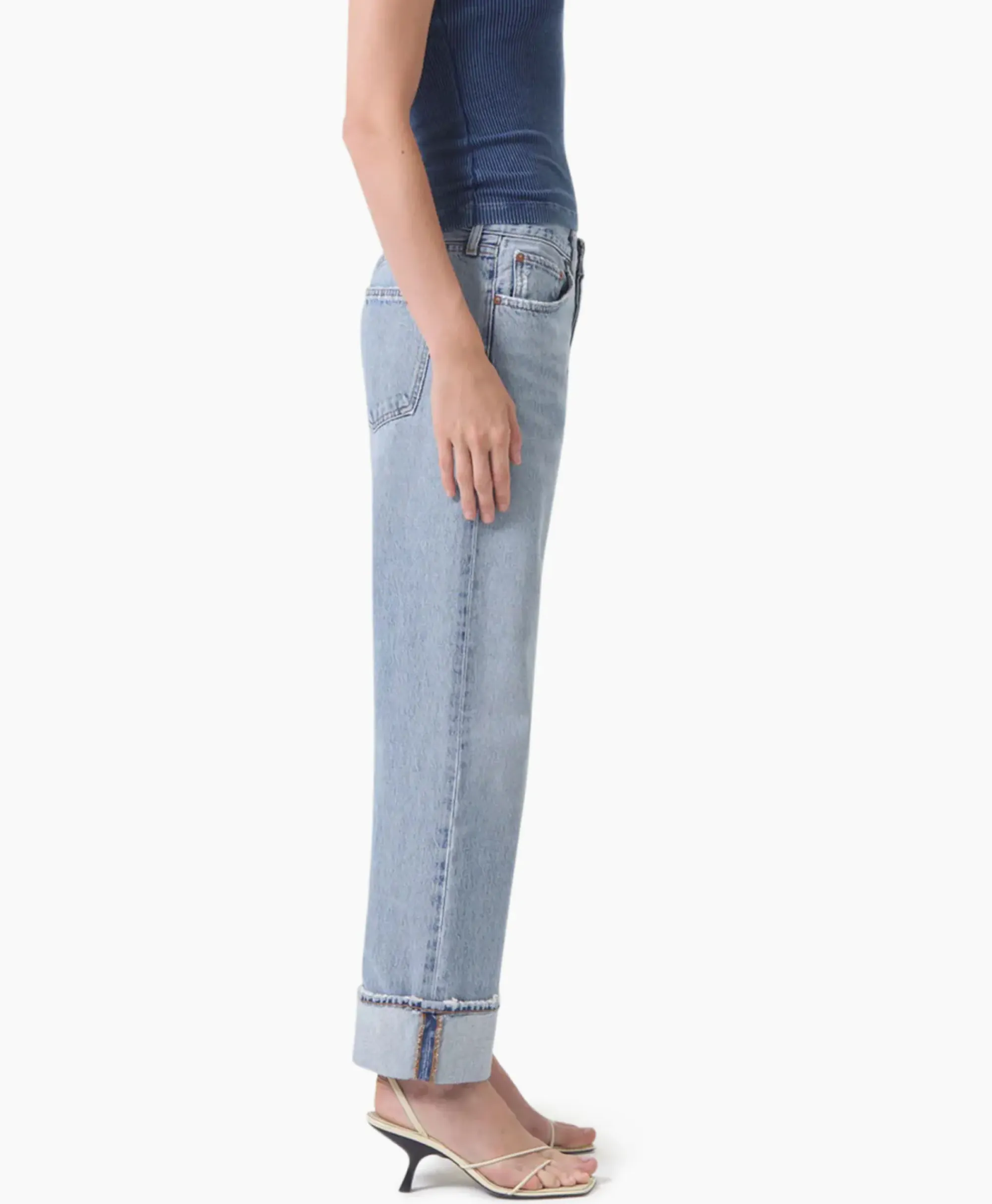 Broeken^Agolde Jeans Fran Jean Blauw