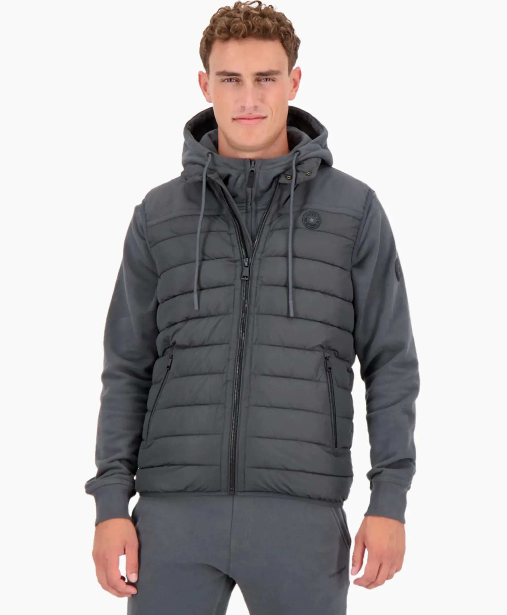 Jassen^Airforce Bodywarmer Padded Donkergrijs