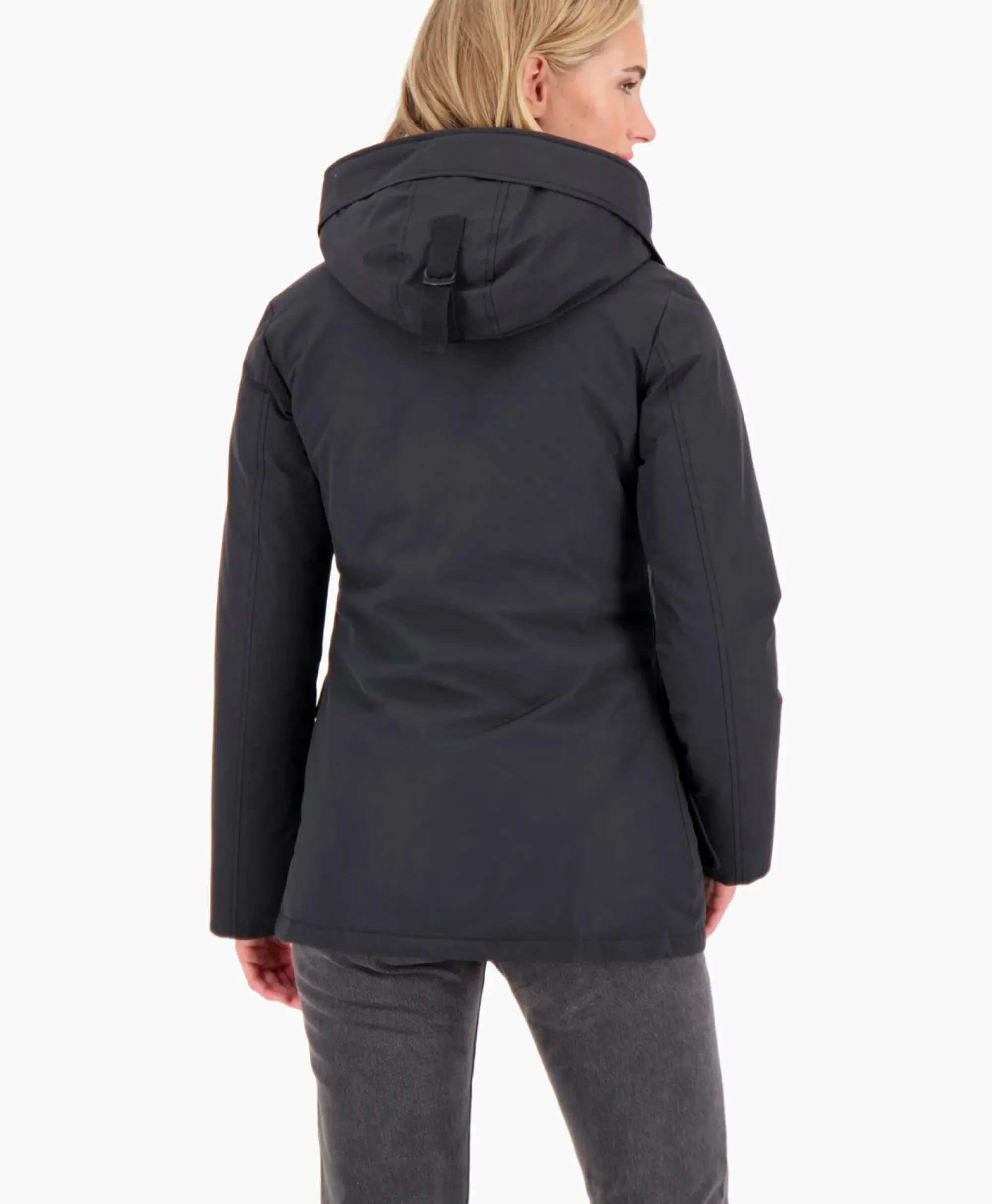 Jassen^Airforce Gewatteerde Jas 4 Pocket Parka Zwart
