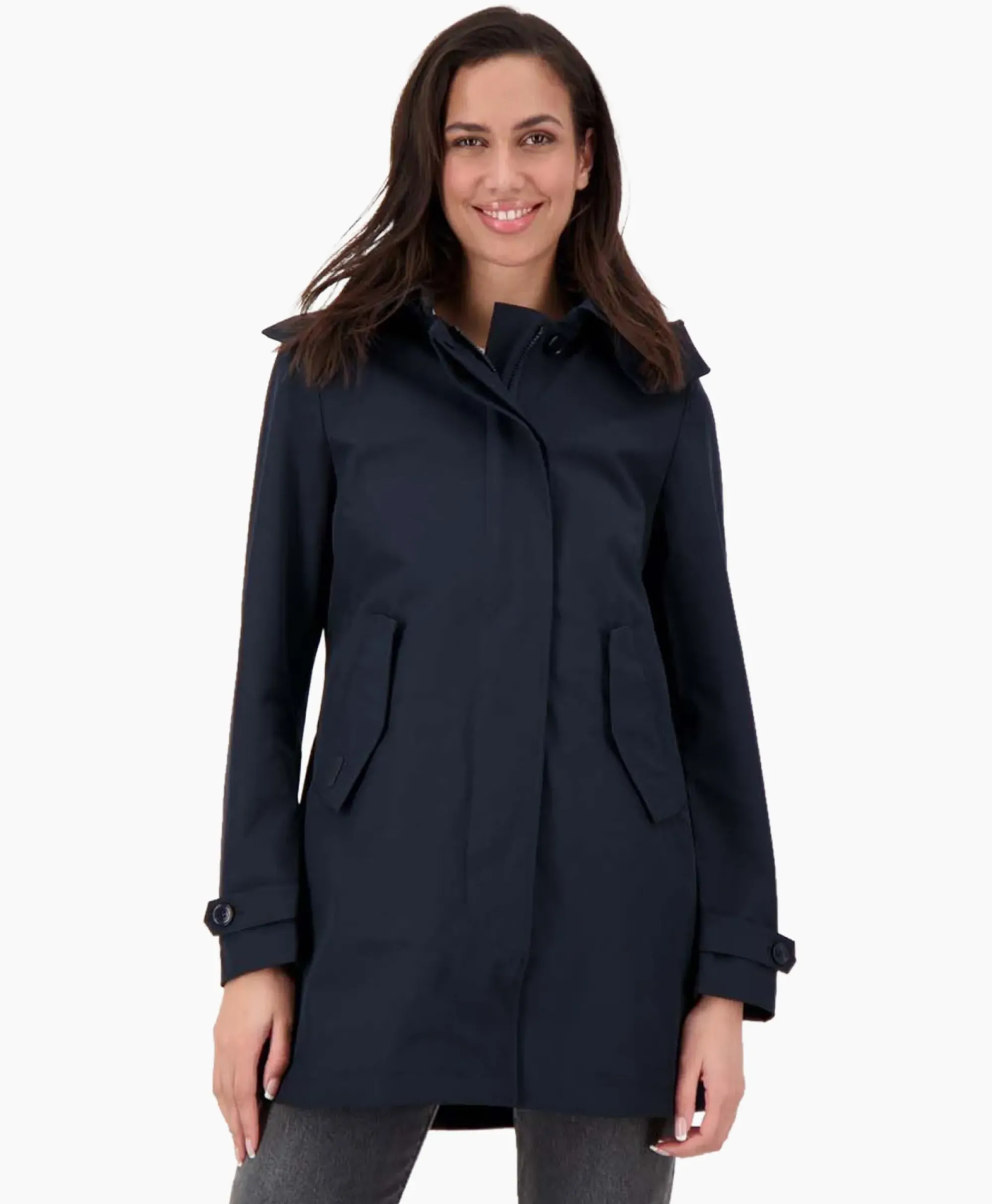 Jassen^Airforce Parka Long Technical Shell Donker Blauw