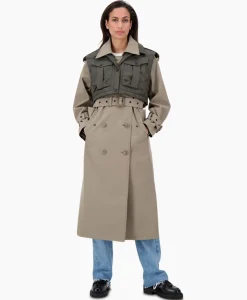 Jassen^Airforce Trenchcoat Body Warmer Trench Khaki