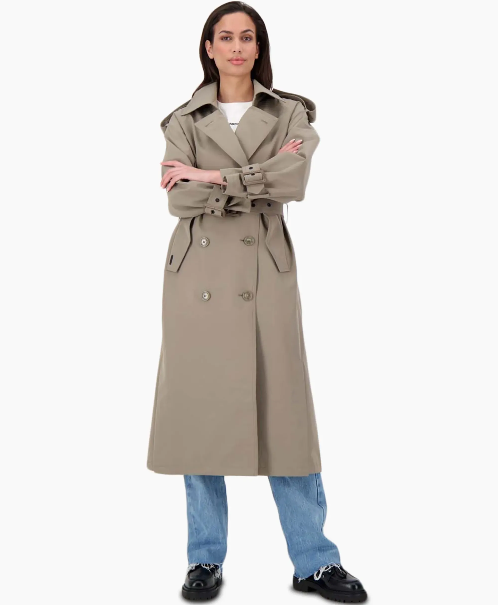 Jassen^Airforce Trenchcoat Body Warmer Trench Khaki
