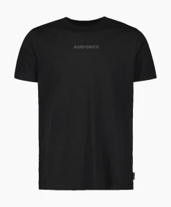 T-Shirts^Airforce T-Shirt Wording/Logo Zwart