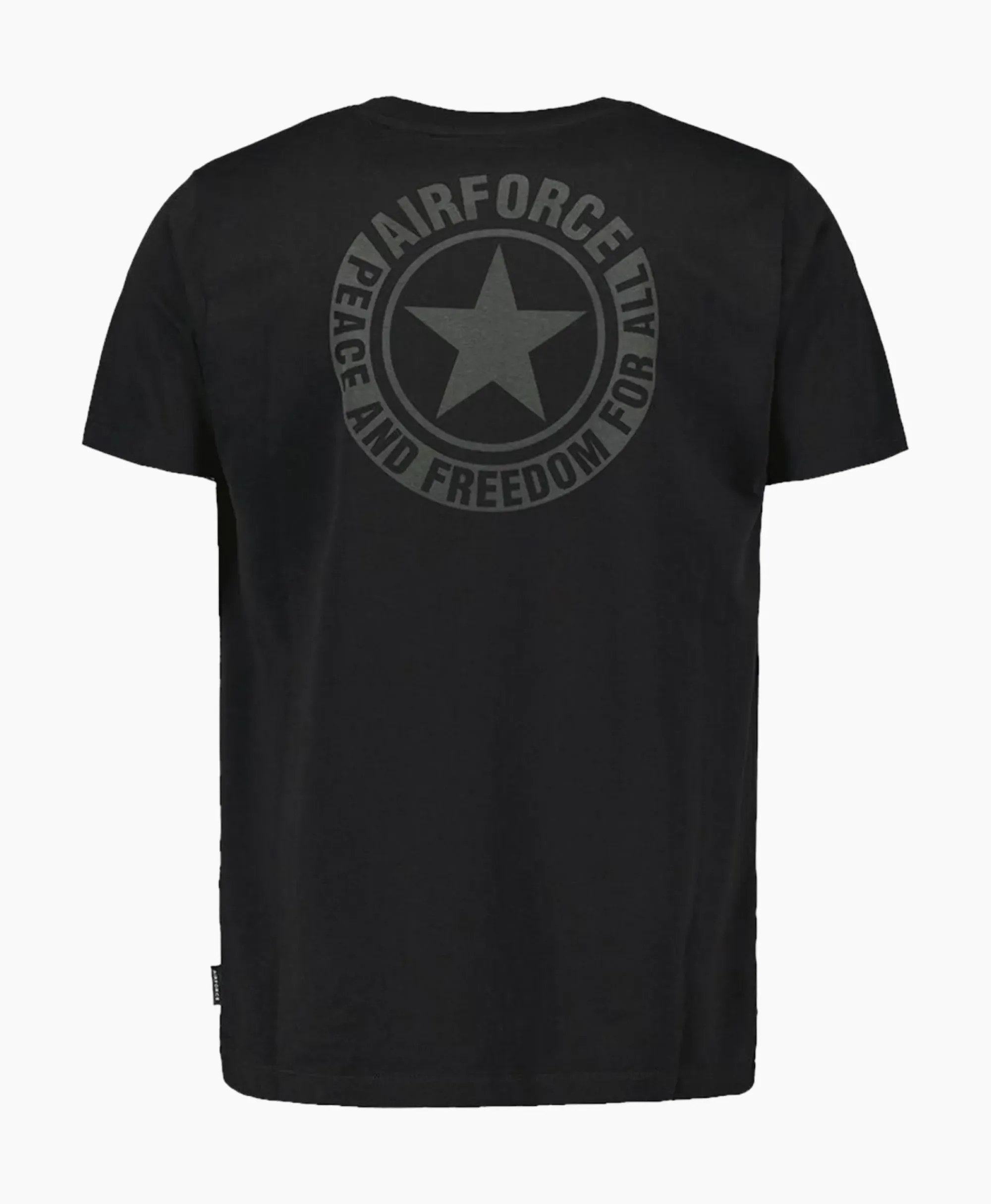 T-Shirts^Airforce T-Shirt Wording/Logo Zwart