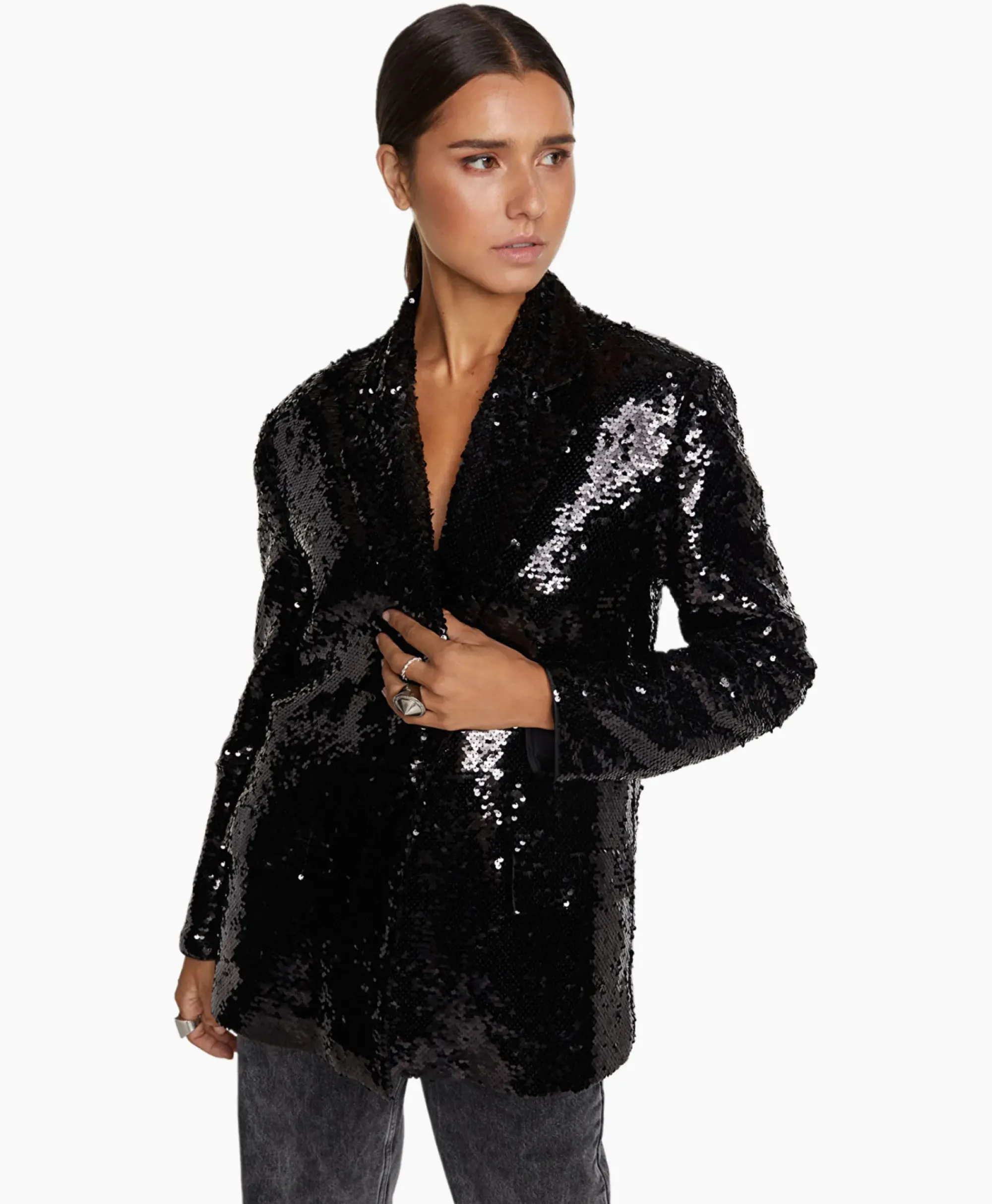 Blazers^Alix The Label Blazer Woven With Strass Zwart