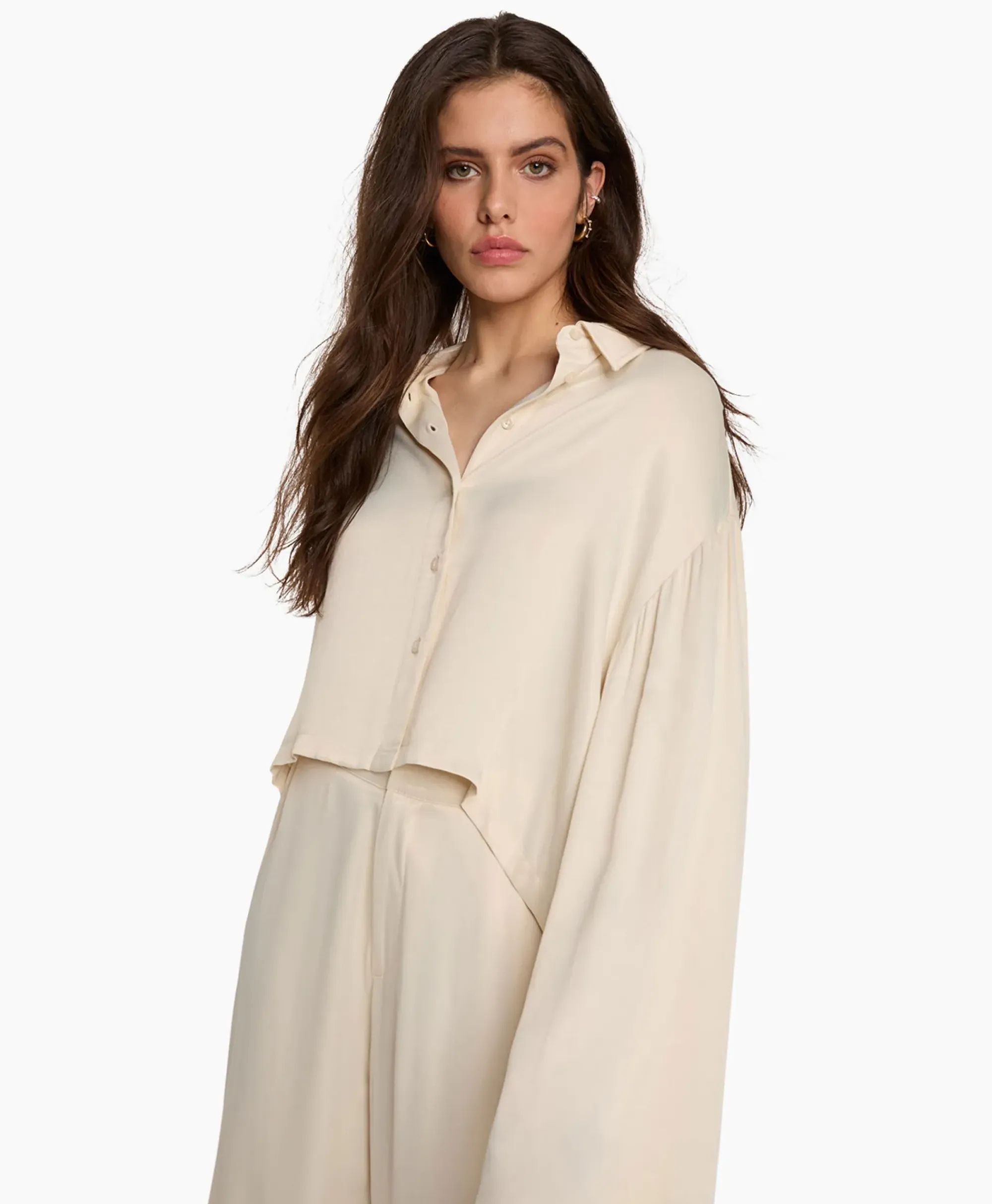 Blouses^Alix The Label Blouse Woven Kimono Sleeve Ecru