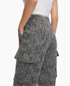 Broeken^Alix The Label Cargobroek Woven Boucle Cargo Zwart