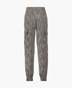 Broeken^Alix The Label Cargobroek Woven Boucle Cargo Zwart