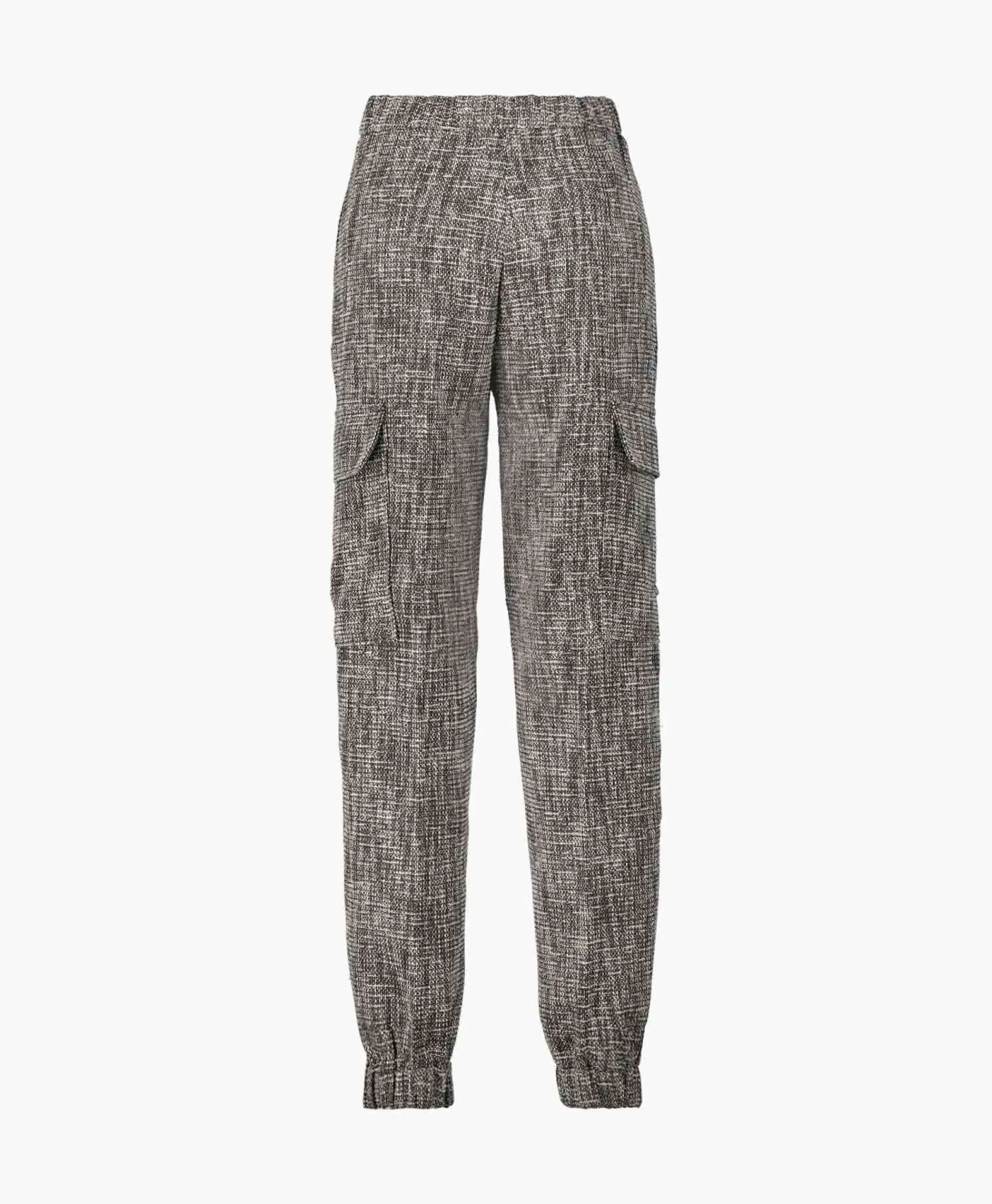 Broeken^Alix The Label Cargobroek Woven Boucle Cargo Zwart