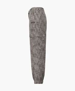 Broeken^Alix The Label Cargobroek Woven Boucle Cargo Zwart