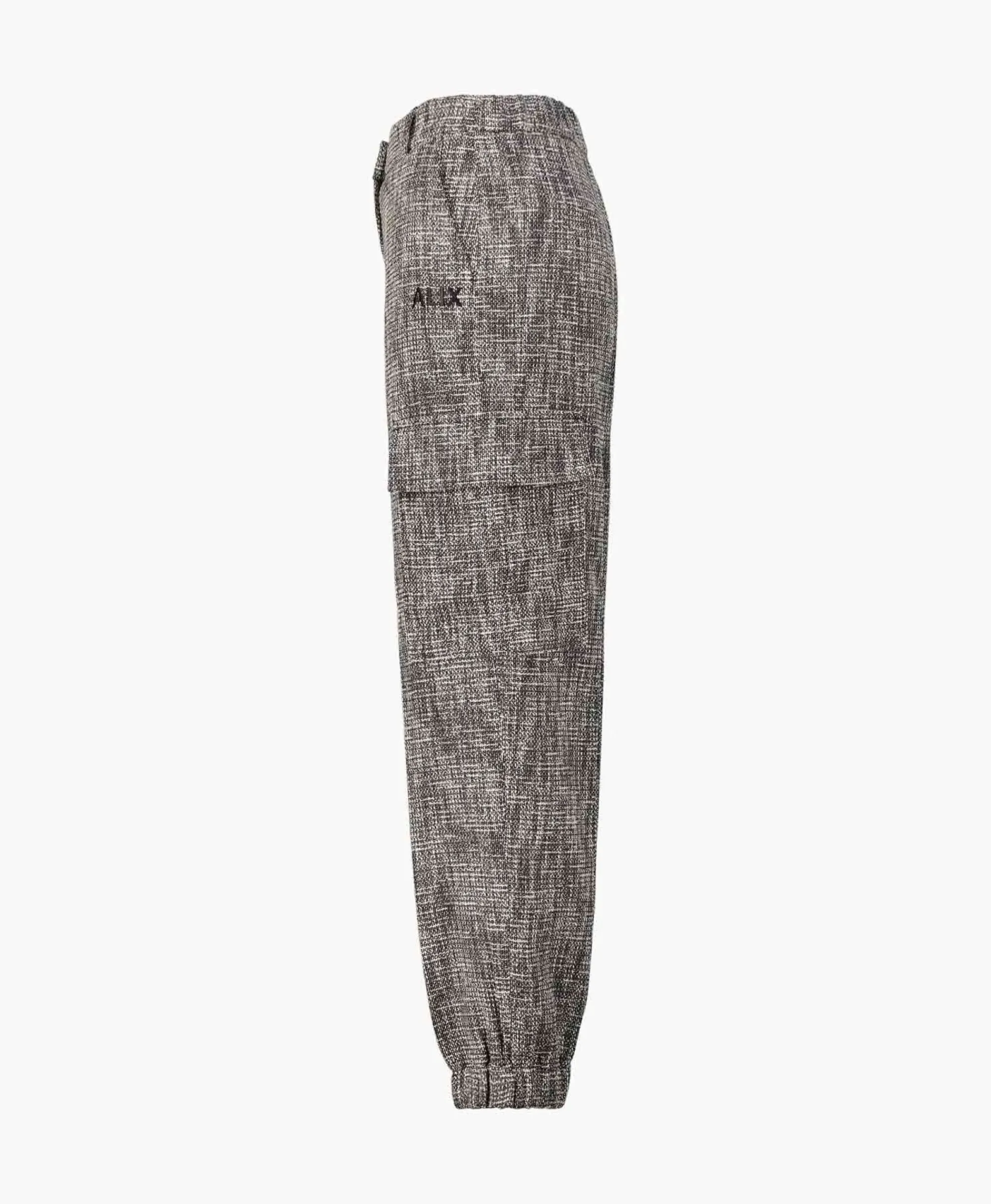 Broeken^Alix The Label Cargobroek Woven Boucle Cargo Zwart