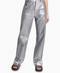 Broeken^Alix The Label Jeans Woven Silver Denim Zilver