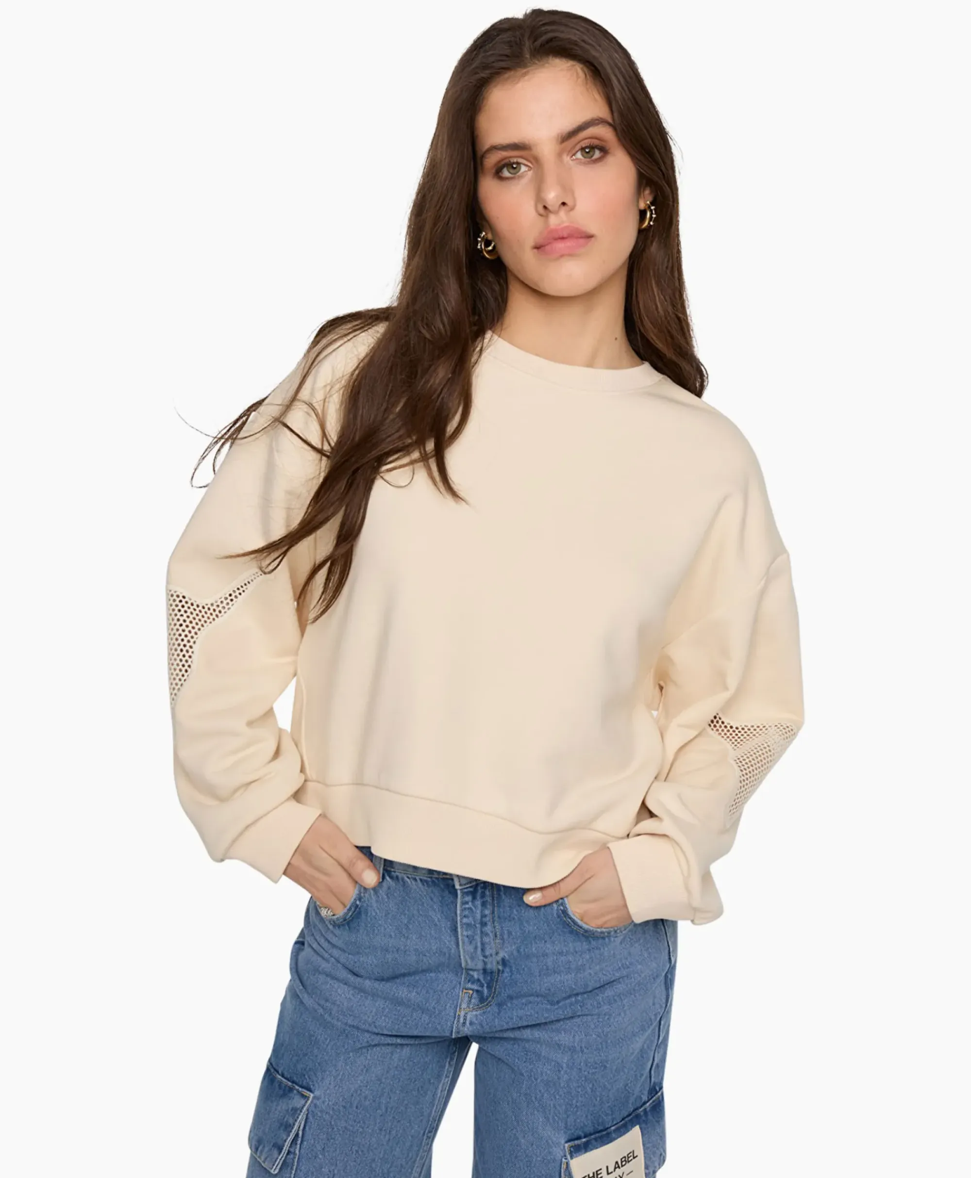 Truien^Alix The Label Pullover Knitted Mesh Ecru