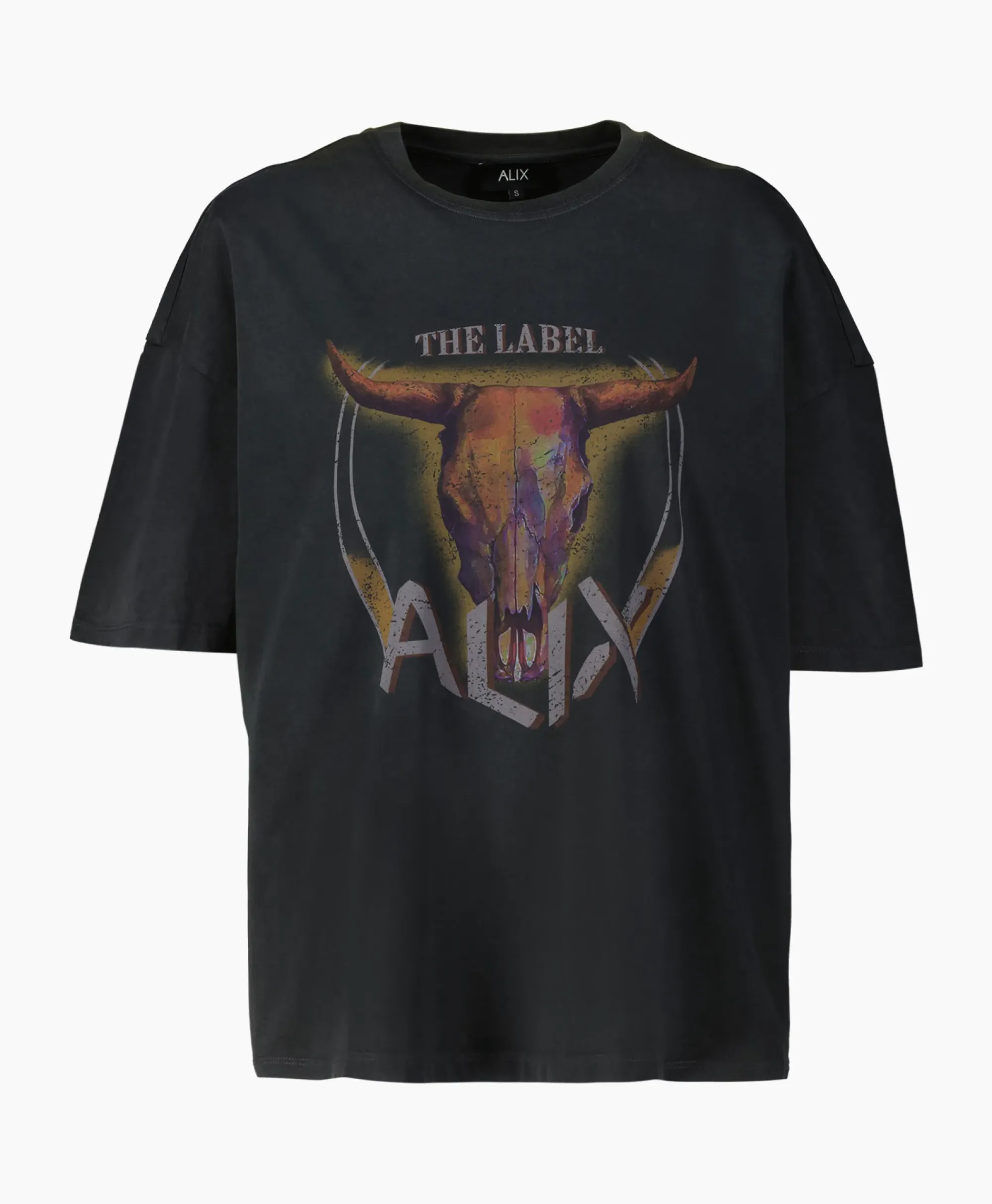 T-Shirts & Tops^Alix The Label T-Shirt Korte Mouw Knitted Bull Zwart