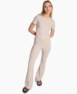 T-Shirts & Tops^Alix The Label T-Shirt Korte Mouw Knitted A Jacquard Zand