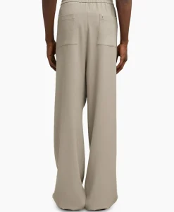 Broeken^Ami Paris Broek Elastic Waist Taupe