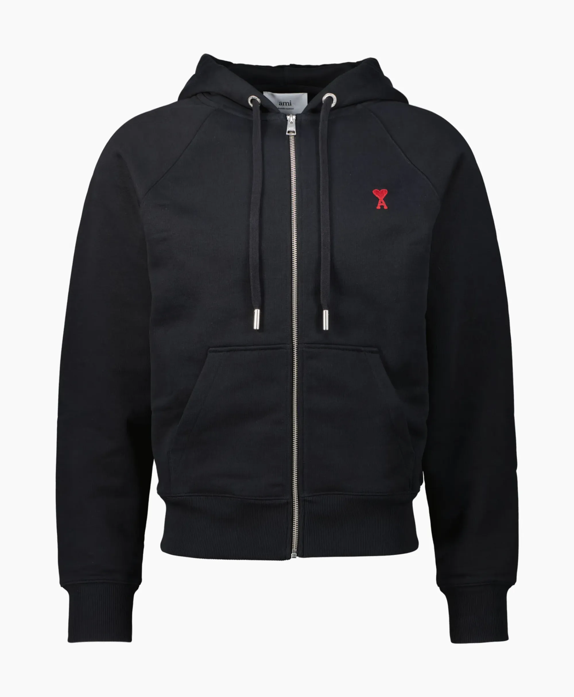 Truien^Ami Paris Hoodie Adc Zipped Zwart