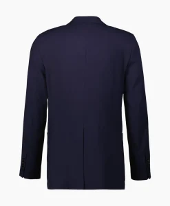 Jassen^Ami Paris Jack Two Buttons Wool Viscose Twill Donker Blauw