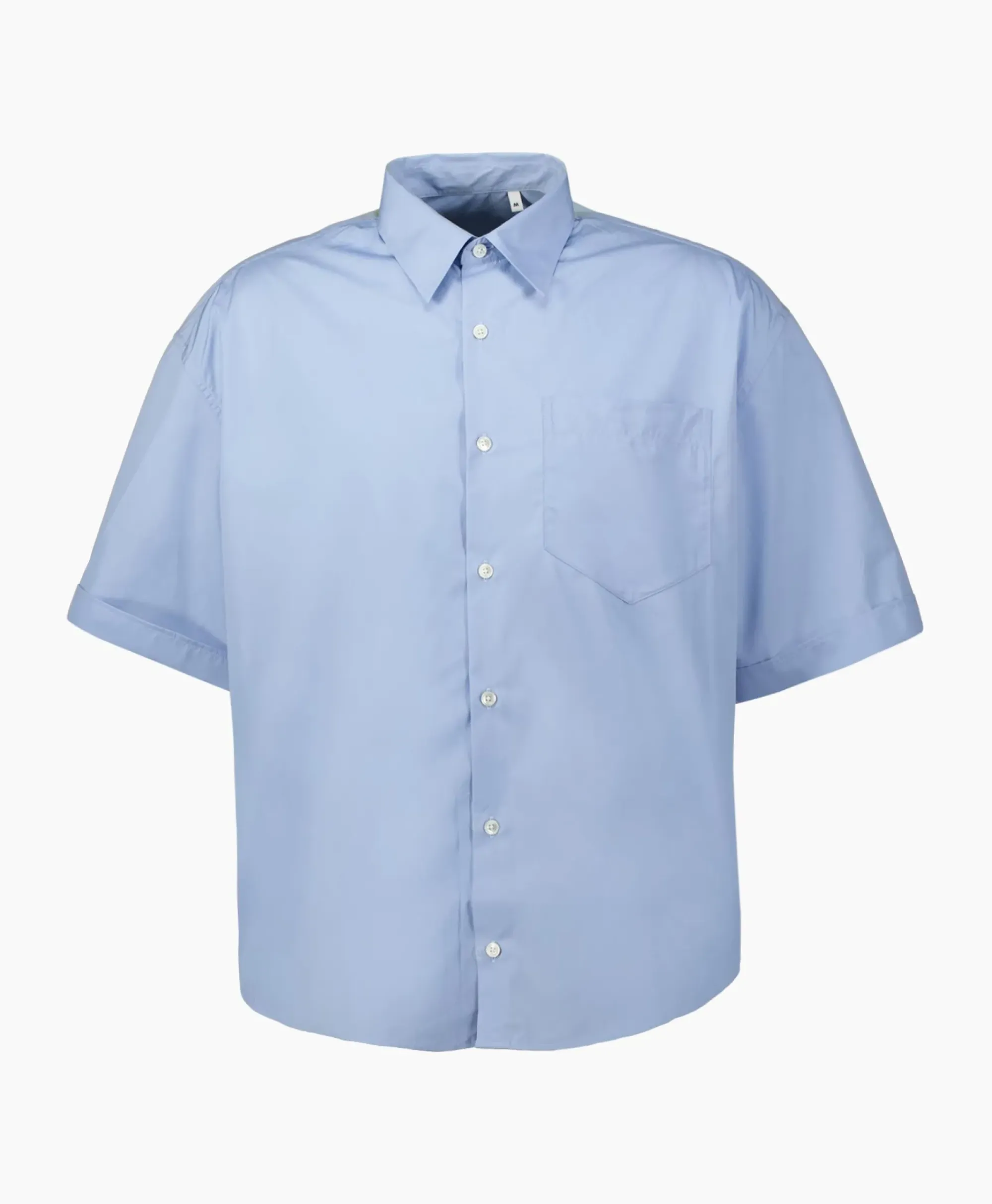 Overhemden^Ami Paris Overhemd Boxy Fit Sl Blauw