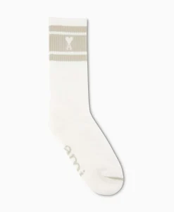 Sokken^Ami Paris Sokken Adc Striped Beige