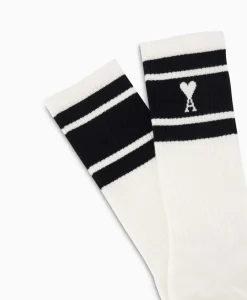 Sokken^Ami Paris Sokken Adc Striped Zwart