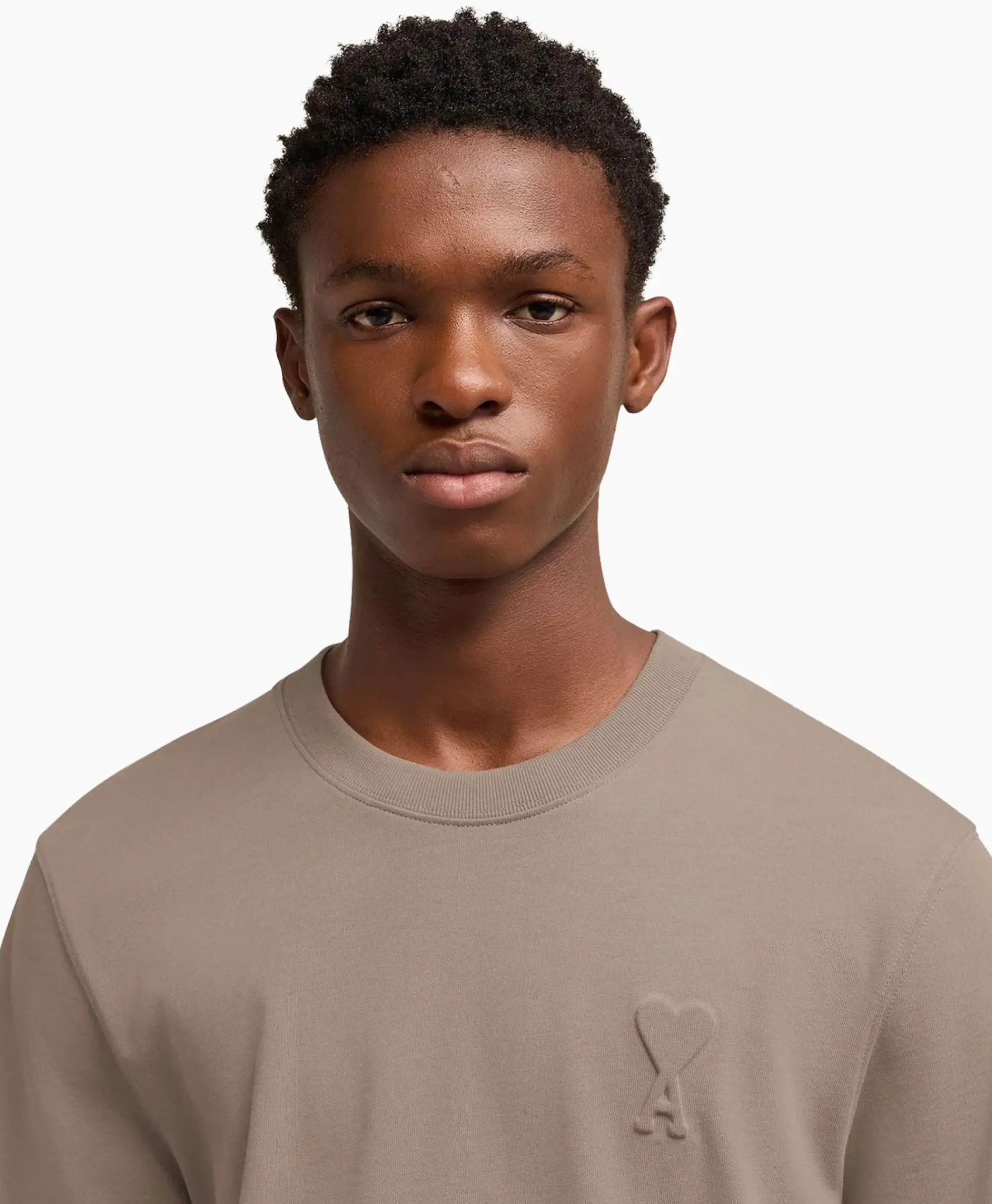 T-Shirts^Ami Paris T-Shirt Korte Mouw Adc Taupe