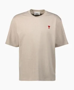 T-Shirts^Ami Paris T-Shirt Korte Mouw Ami De Coeur Ecru