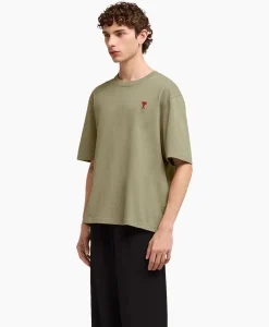 T-Shirts^Ami Paris T-Shirt Korte Mouw Ami De Coeur Khaki