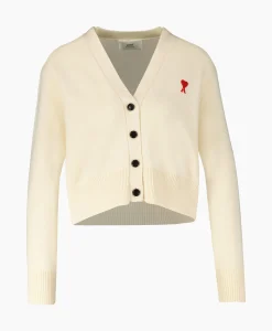 Vesten^Ami Paris Vest Red Adc Cardigan Beige