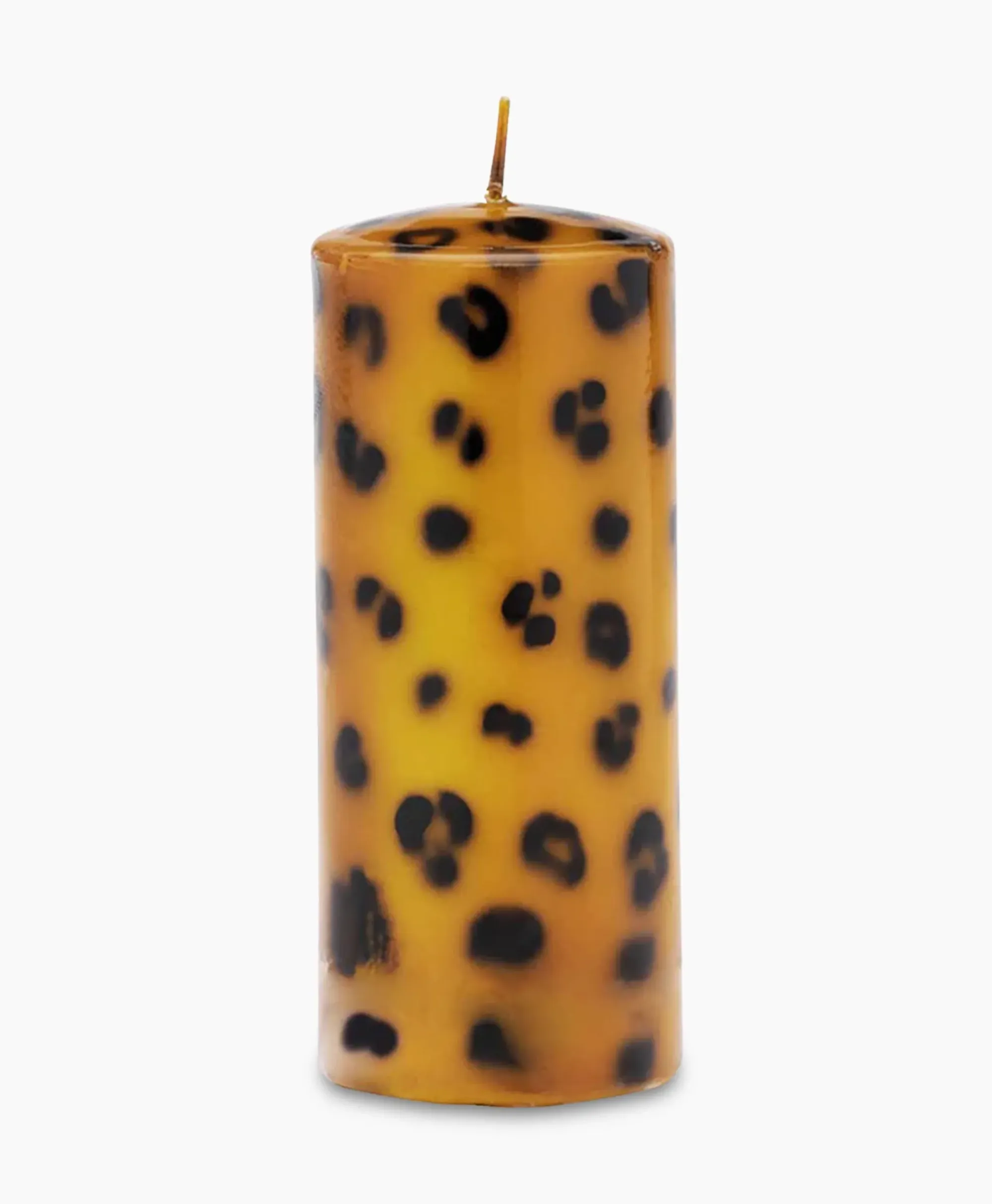 Lifestyle^Anna+nina Kaars Large Leopard Print Pillar Candle Bruin
