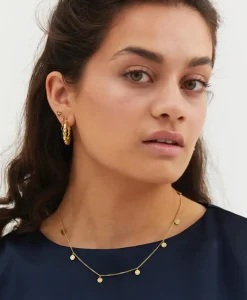 Sieraden^Anna+nina Ketting Smiley Goud