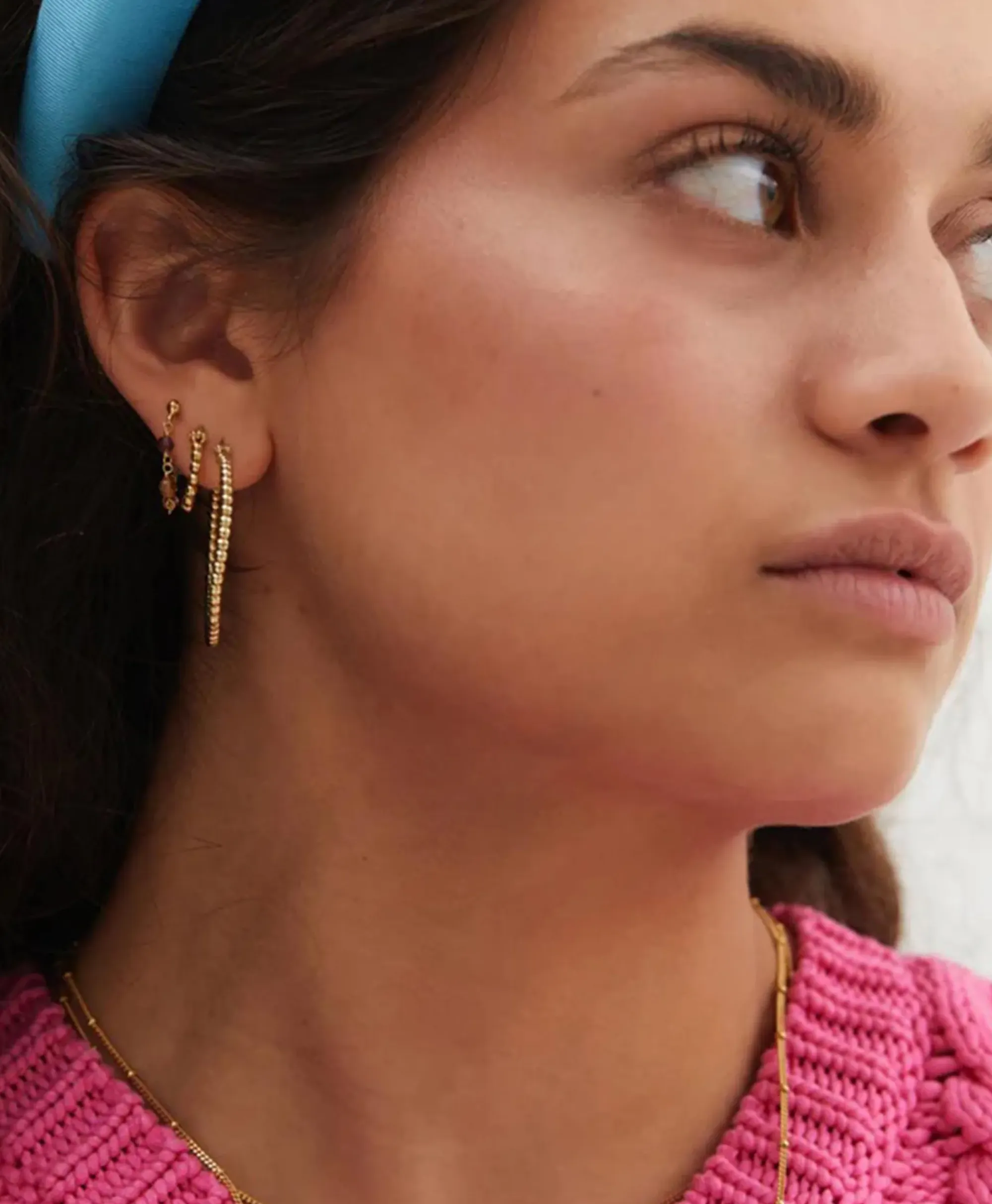 Sieraden^Anna+nina Oorbellen Solstice Ring Earrings Silver Goldplated Goud