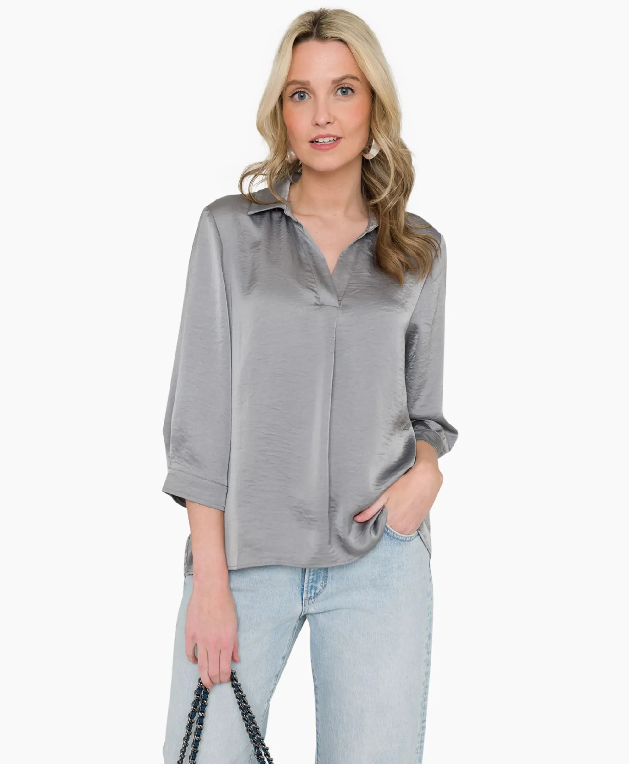 Blouses^Anna Van Toor Blouse 32A05-03274 Zilver