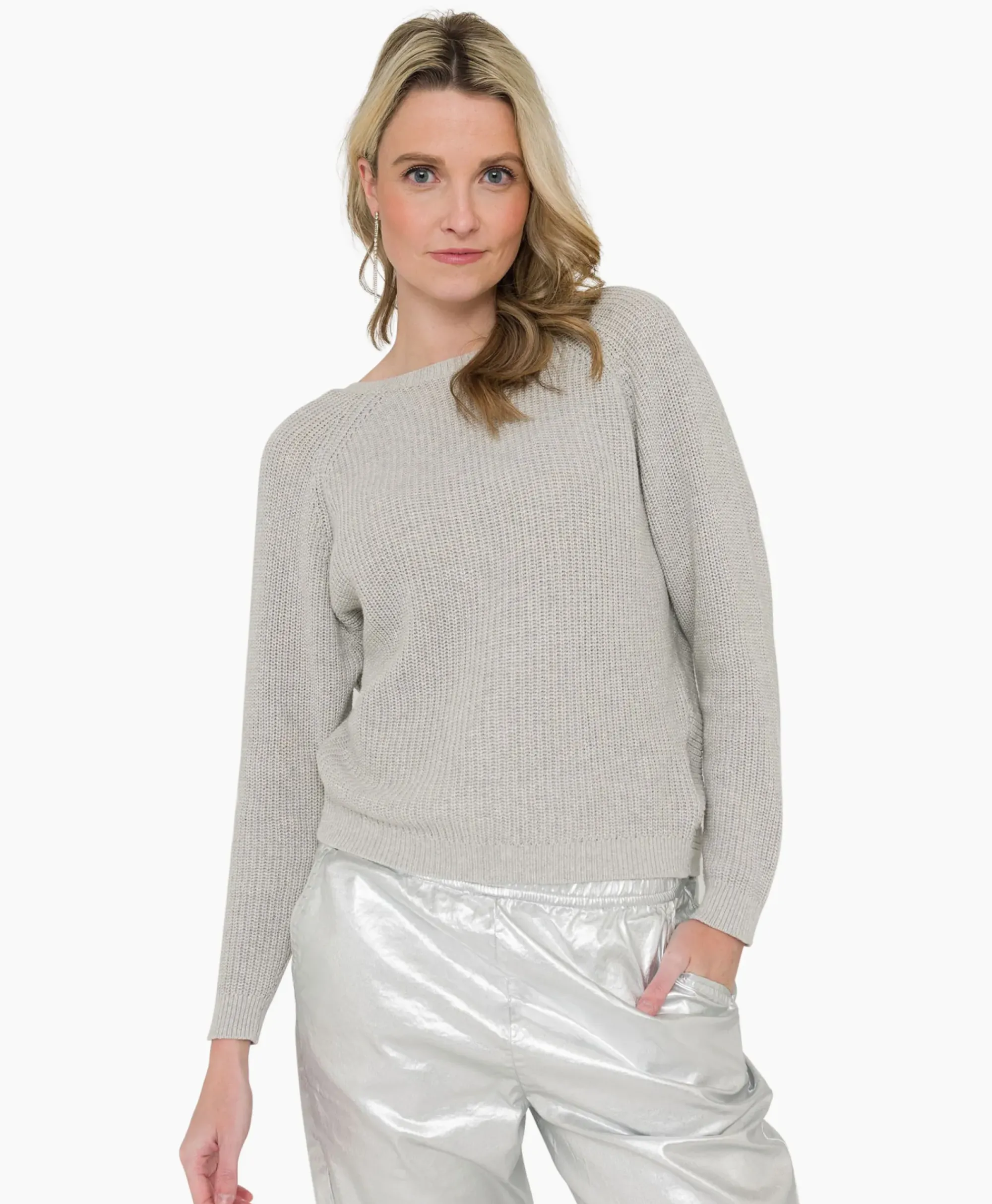 Truien^Anna Van Toor Pullover 21A09-02818B Licht Grijs