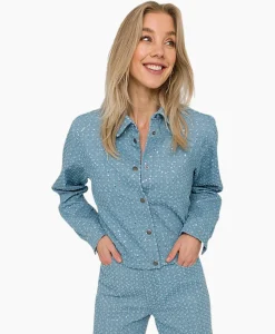 Blouses^Anna Van Toor Spijkerjas 17A01-02612 Blauw
