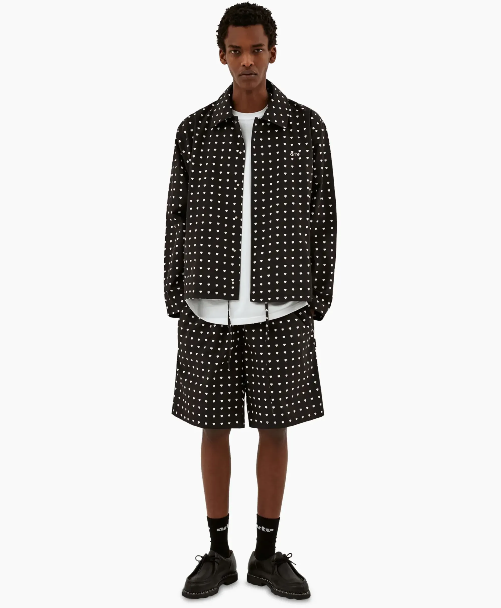 Broeken^Arte Antwerp Korte Broek Heat Print Zwart