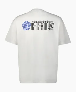 T-Shirts^Arte Antwerp T-Shirt Korte Mouw Circle Flower Back Front Print Wit