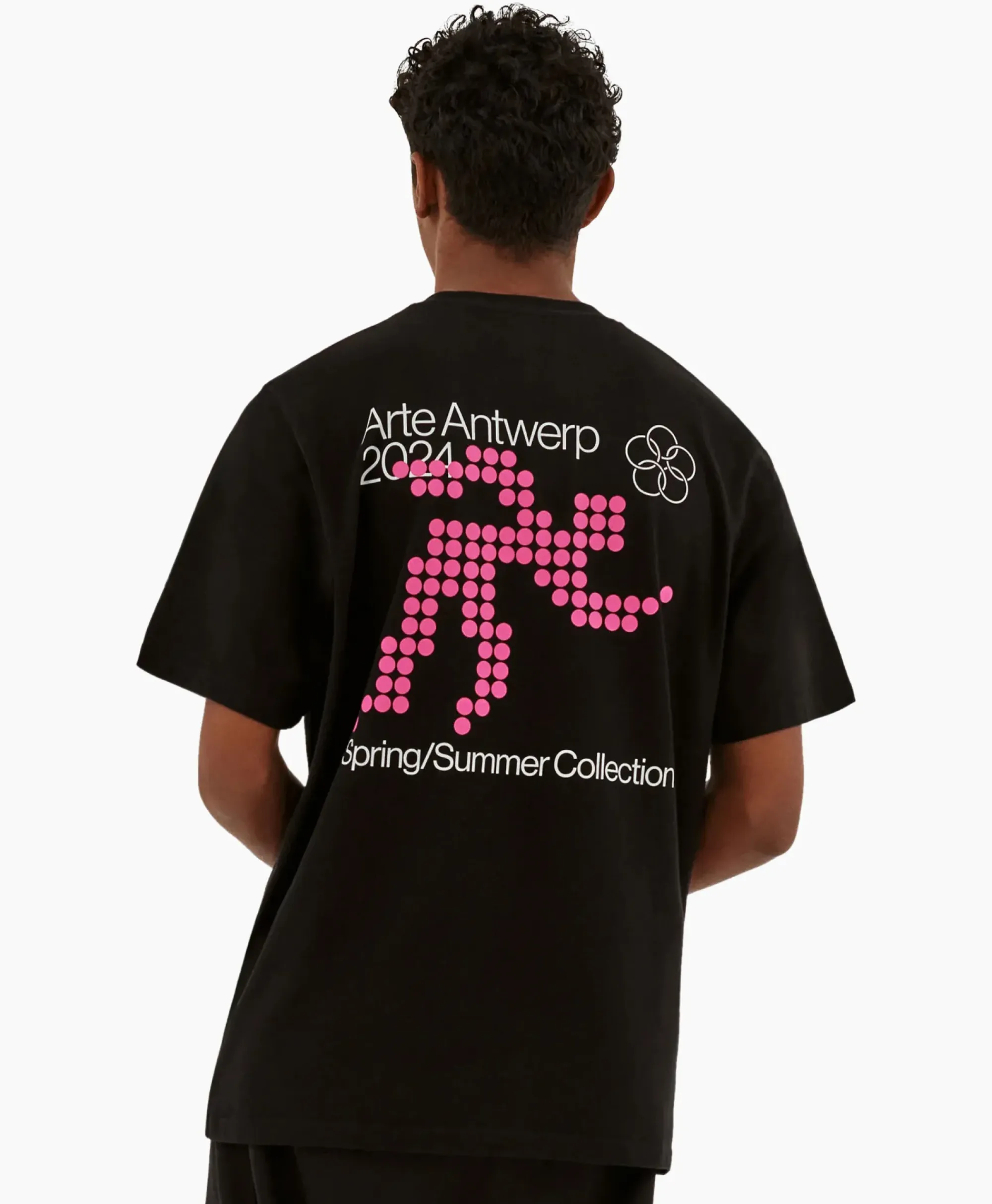 T-Shirts^Arte Antwerp T-Shirt Korte Mouw Circle Runner Back Print Zwart