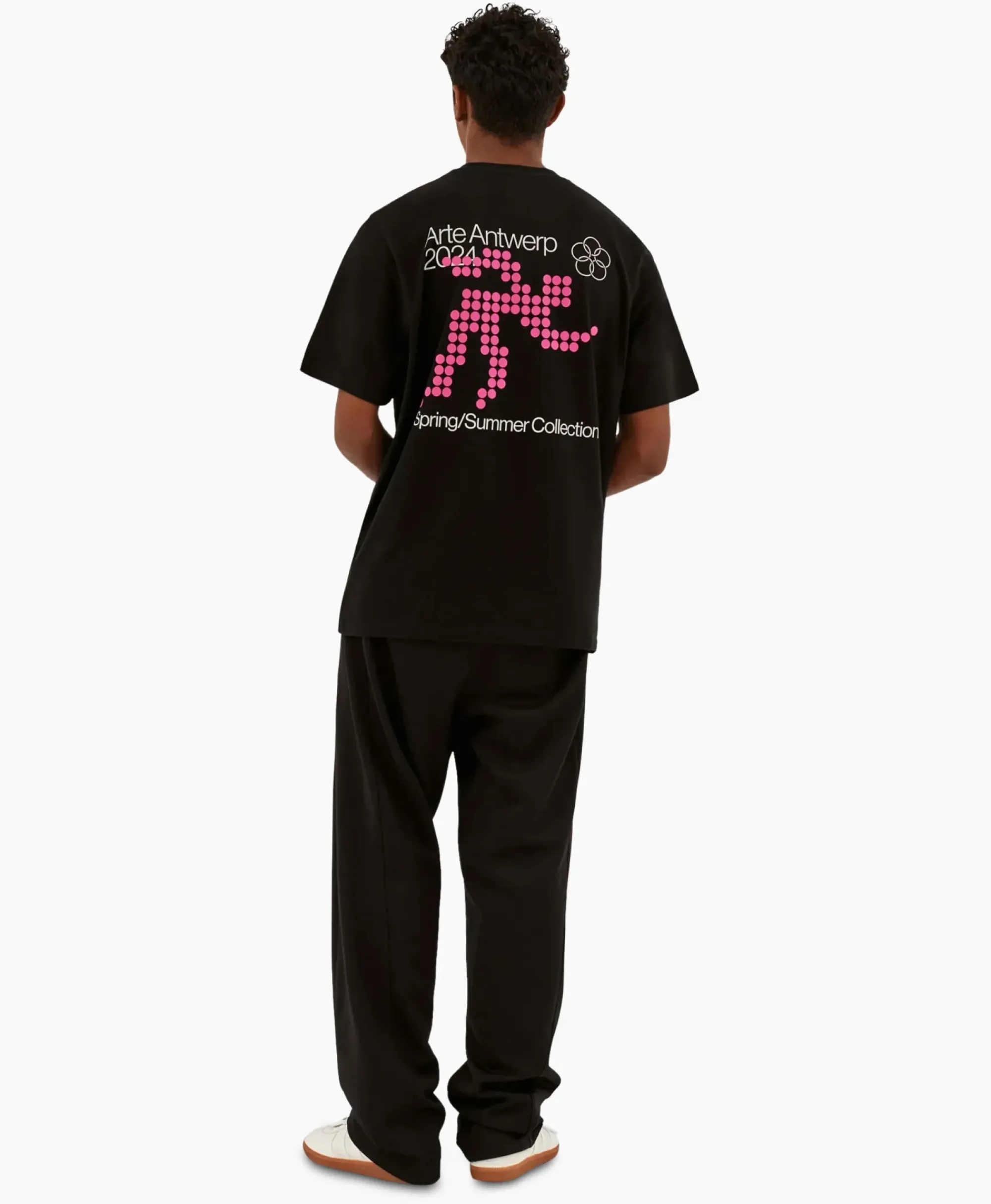 T-Shirts^Arte Antwerp T-Shirt Korte Mouw Circle Runner Back Print Zwart
