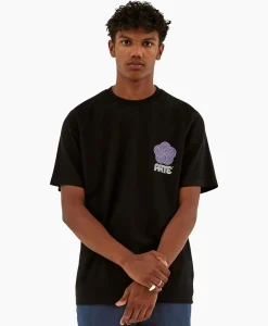 T-Shirts^Arte Antwerp T-Shirt Korte Mouw Circle Flower Back Front Print Zwart