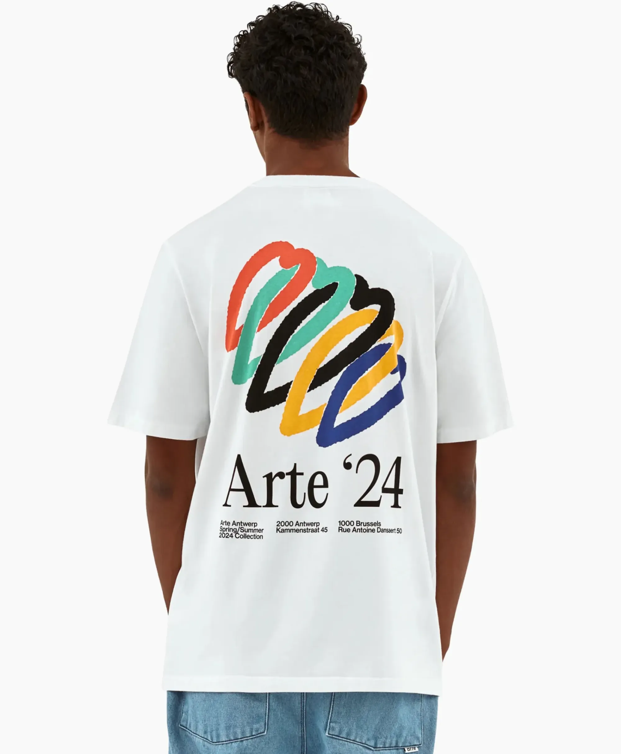 T-Shirts^Arte Antwerp T-Shirt Korte Mouw Heart Rings Back Print Wit