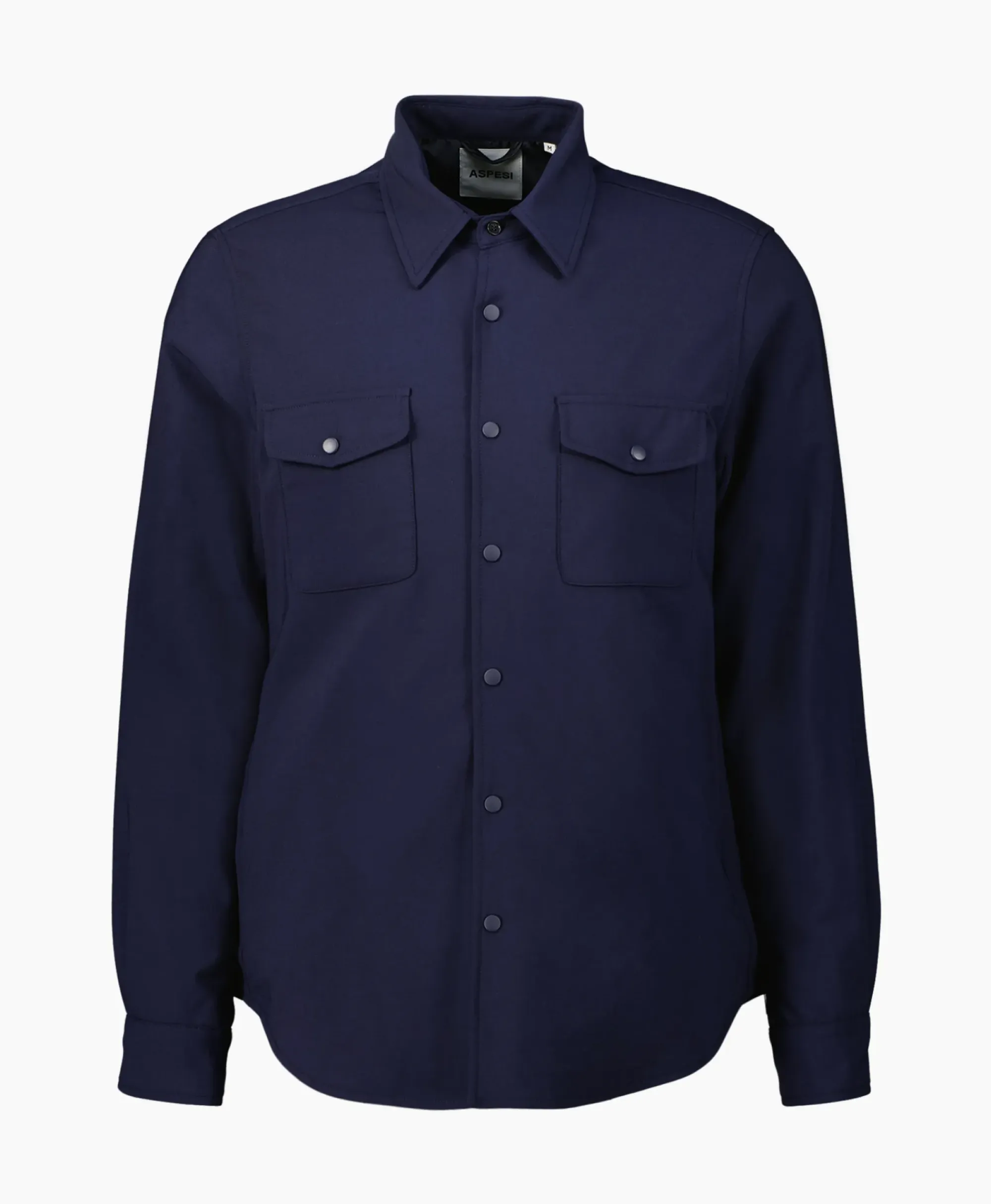 Overhemden^Aspesi Overhemd Camicia Doppia Blauw