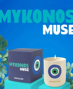 Lifestyle^Assouline Kaars Mykonos Muse - Travelfrom Home Candle Diversen