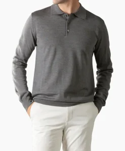 Polo's^Aurelien Polo Longsleeve Donker Grijs