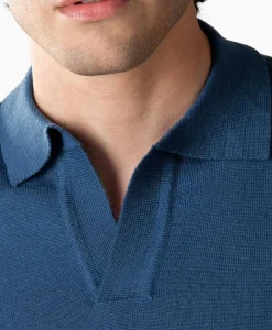 Truien^Aurelien Pullover Buttonless Polo L Blauw