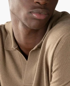 Truien^Aurelien Pullover Buttonless Polo L Taupe